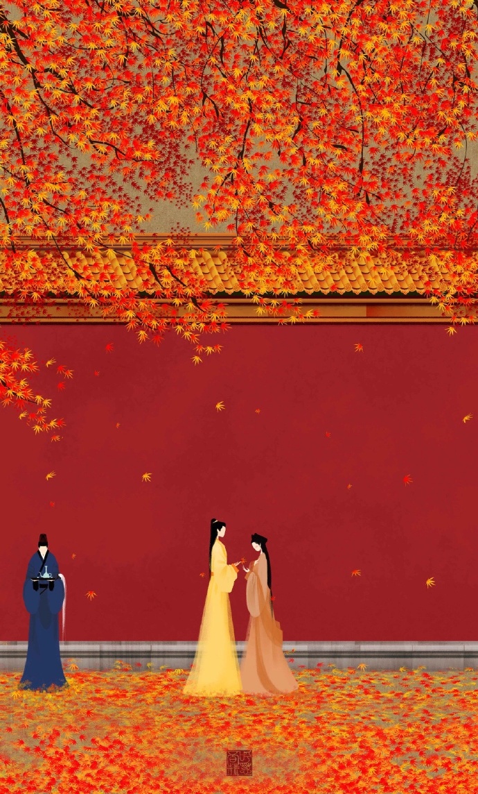 高清無臉古風插畫欣賞，令人遐想的手繪插畫圖