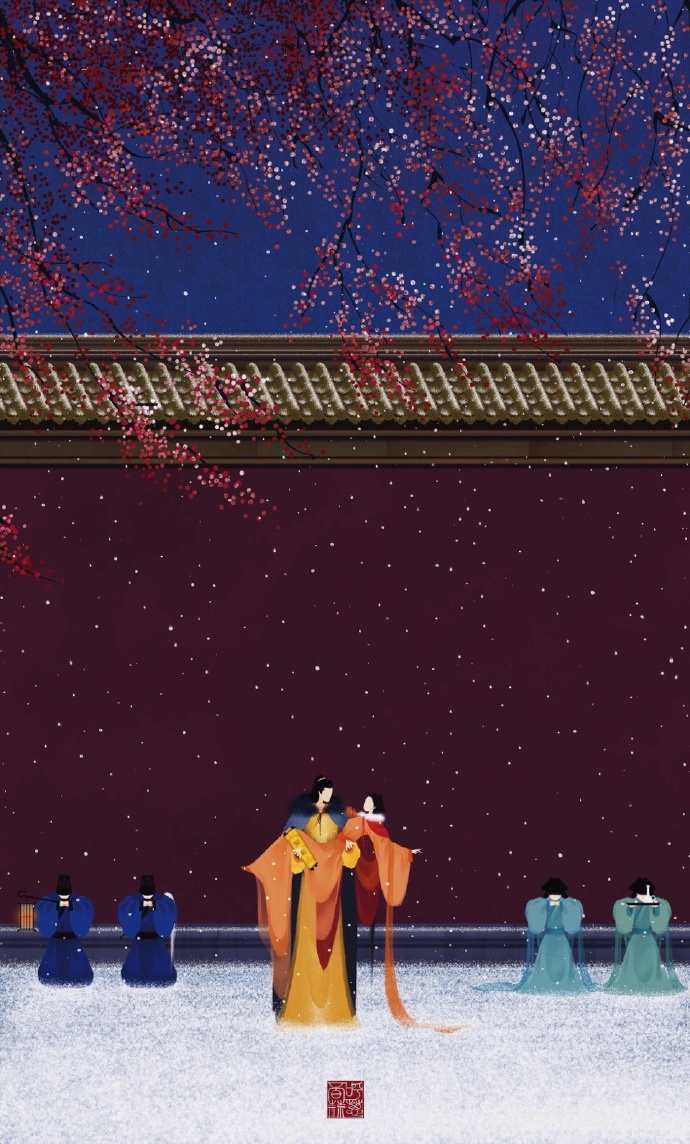 高清無臉古風插畫欣賞，令人遐想的手繪插畫圖