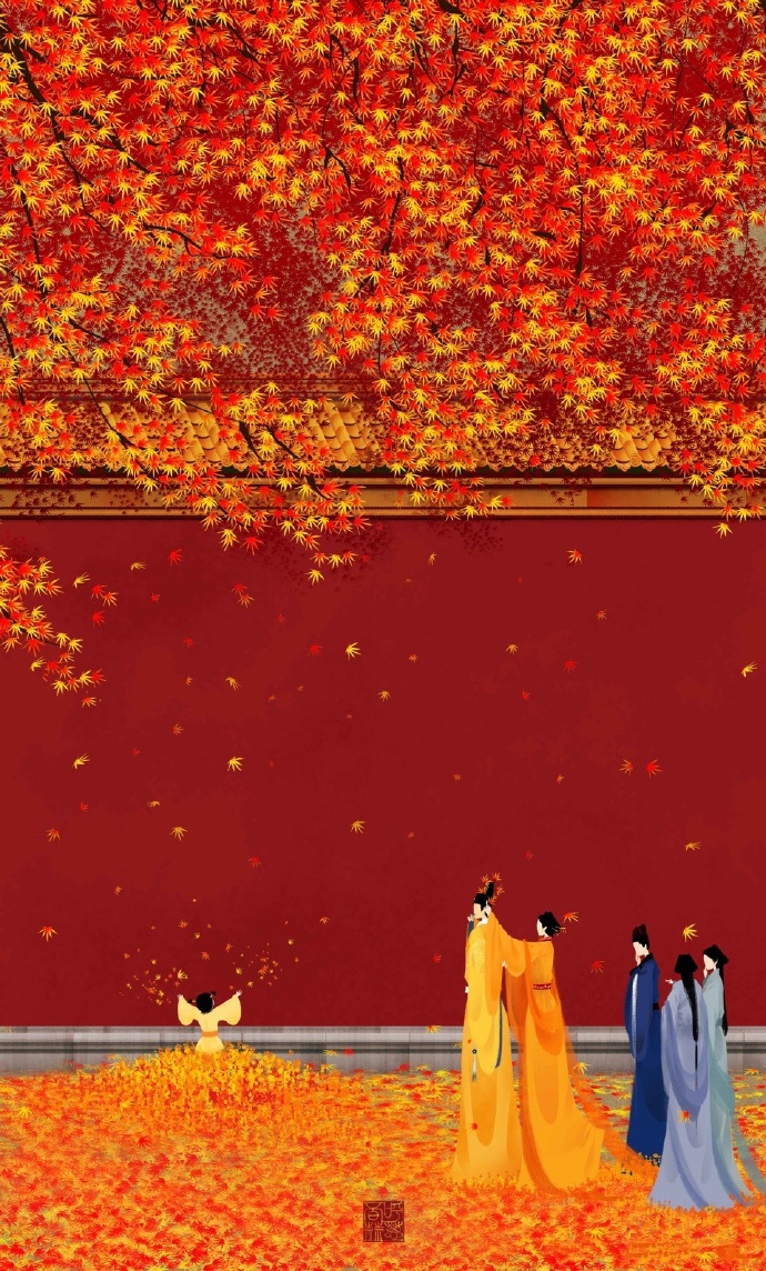 高清無臉古風插畫欣賞，令人遐想的手繪插畫圖