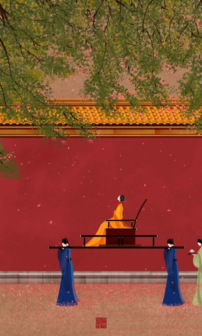 高清無臉古風插畫欣賞，令人遐想的手繪插畫圖