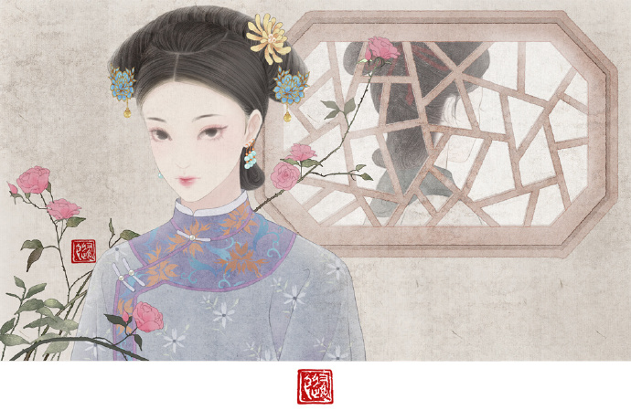 手繪版延禧攻略古風(fēng)圖集，超美高清手繪古風(fēng)圖