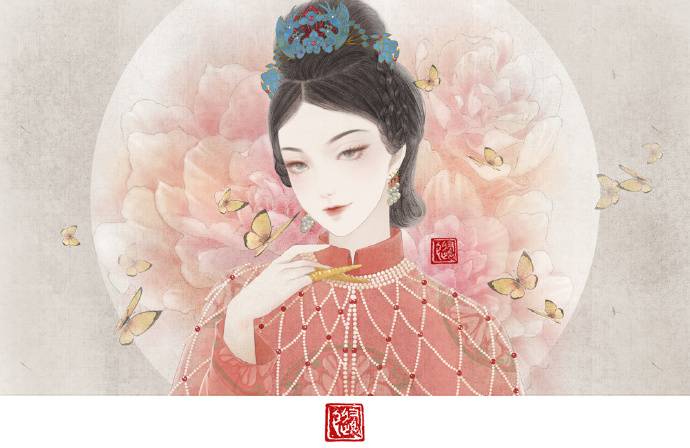 手繪版延禧攻略古風(fēng)圖集，超美高清手繪古風(fēng)圖