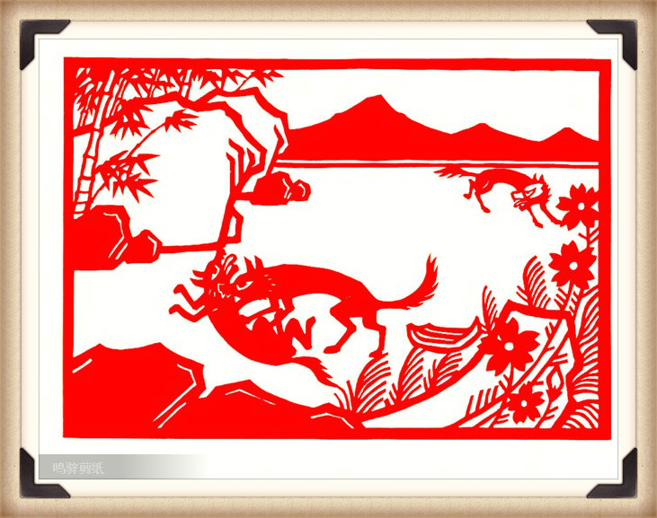 斗狼記剪紙藝術(shù)，高清剪紙連環(huán)畫圖集（54張）