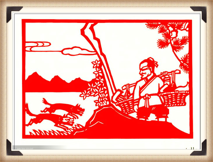 斗狼記剪紙藝術(shù)，高清剪紙連環(huán)畫圖集（54張）