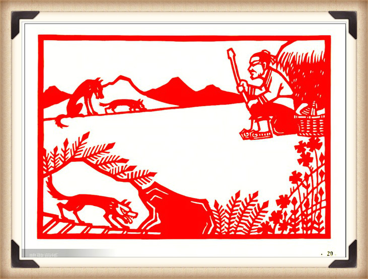 斗狼記剪紙藝術(shù)，高清剪紙連環(huán)畫圖集（54張）