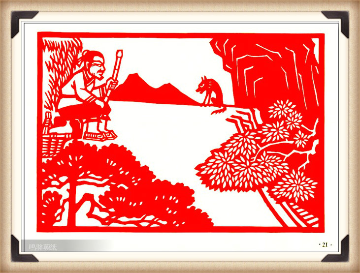 斗狼記剪紙藝術(shù)，高清剪紙連環(huán)畫圖集（54張）