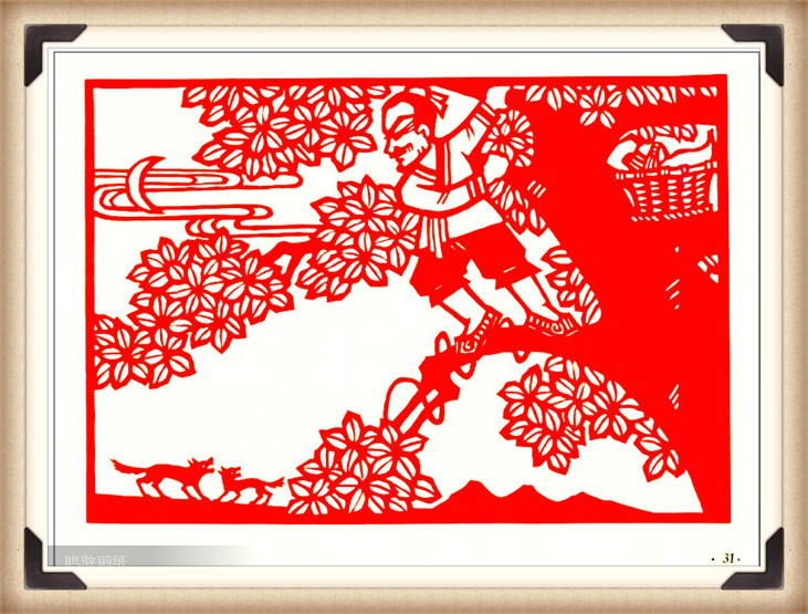 斗狼記剪紙藝術(shù)，高清剪紙連環(huán)畫圖集（54張）