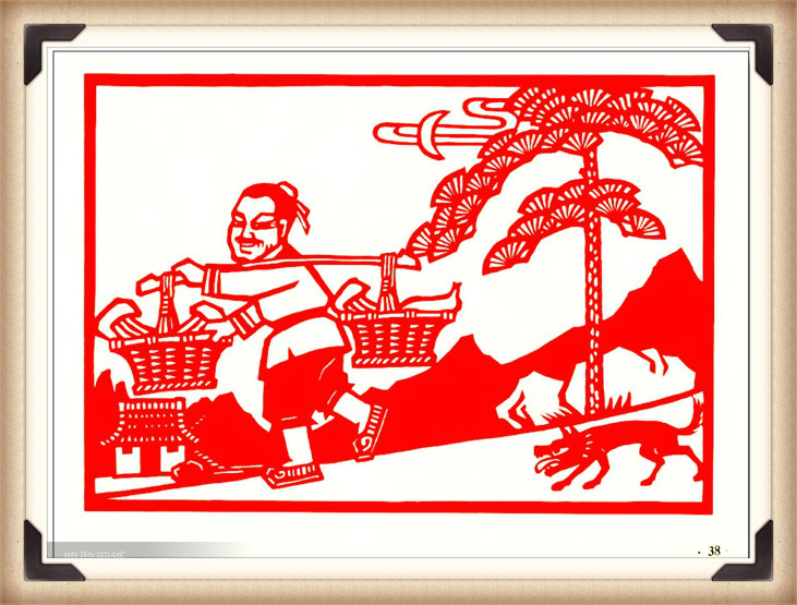 斗狼記剪紙藝術(shù)，高清剪紙連環(huán)畫圖集（54張）