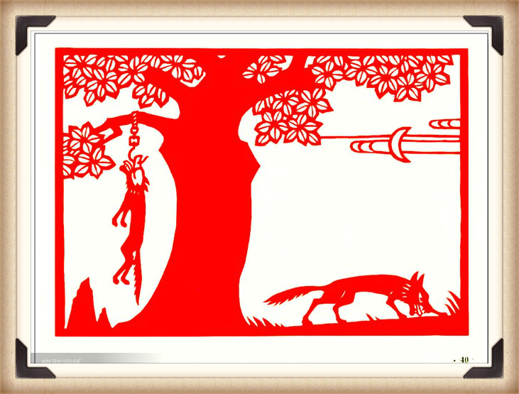 斗狼記剪紙藝術(shù)，高清剪紙連環(huán)畫圖集（54張）