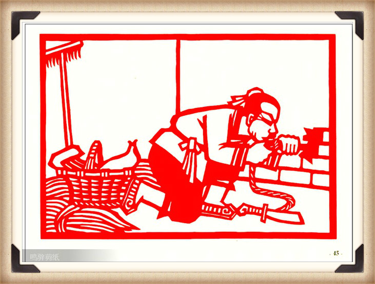 斗狼記剪紙藝術(shù)，高清剪紙連環(huán)畫圖集（54張）