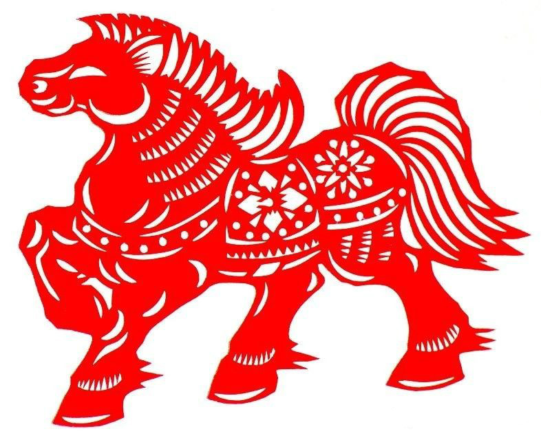 活潑可愛(ài)的小馬駒剪紙圖集(25張)，孫立峰作品