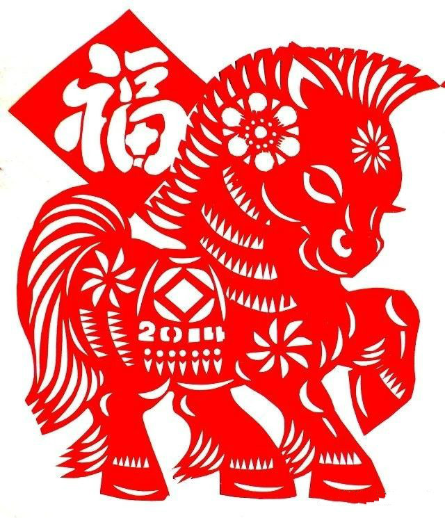 活潑可愛(ài)的小馬駒剪紙圖集(25張)，孫立峰作品