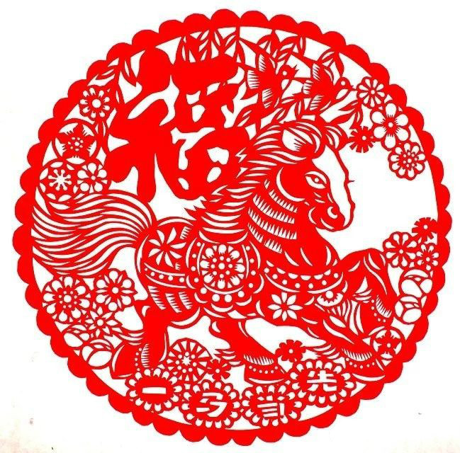 活潑可愛(ài)的小馬駒剪紙圖集(25張)，孫立峰作品