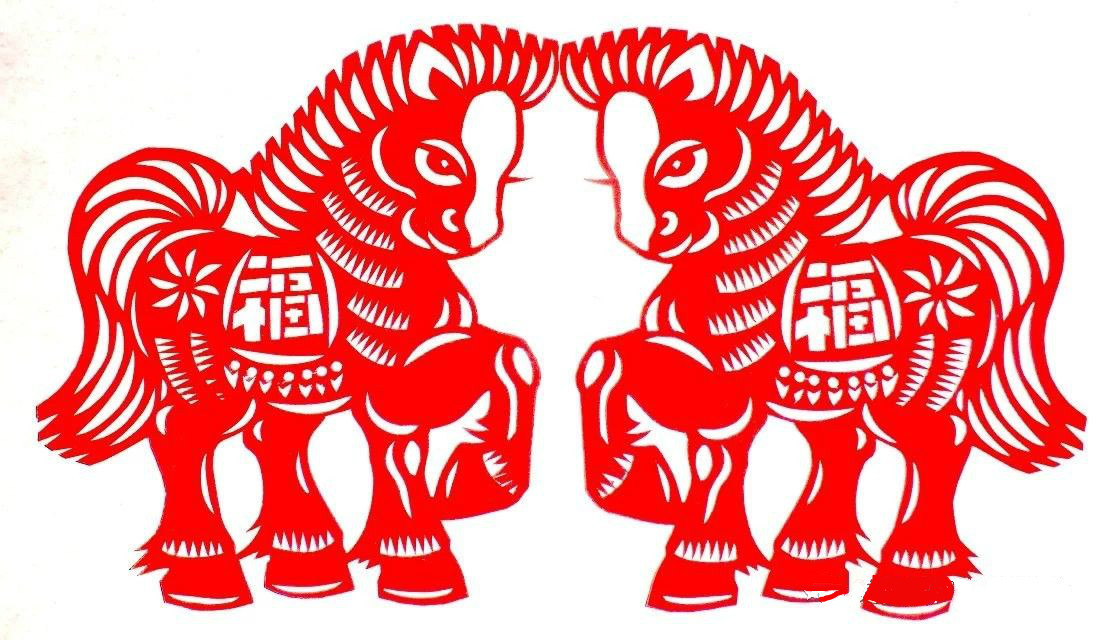 活潑可愛(ài)的小馬駒剪紙圖集(25張)，孫立峰作品