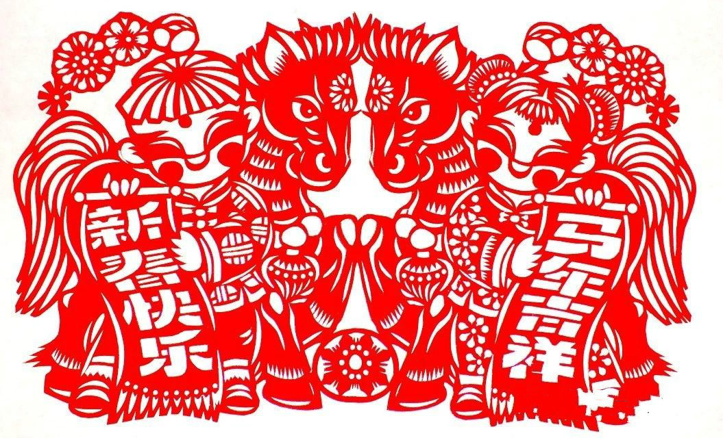 活潑可愛(ài)的小馬駒剪紙圖集(25張)，孫立峰作品