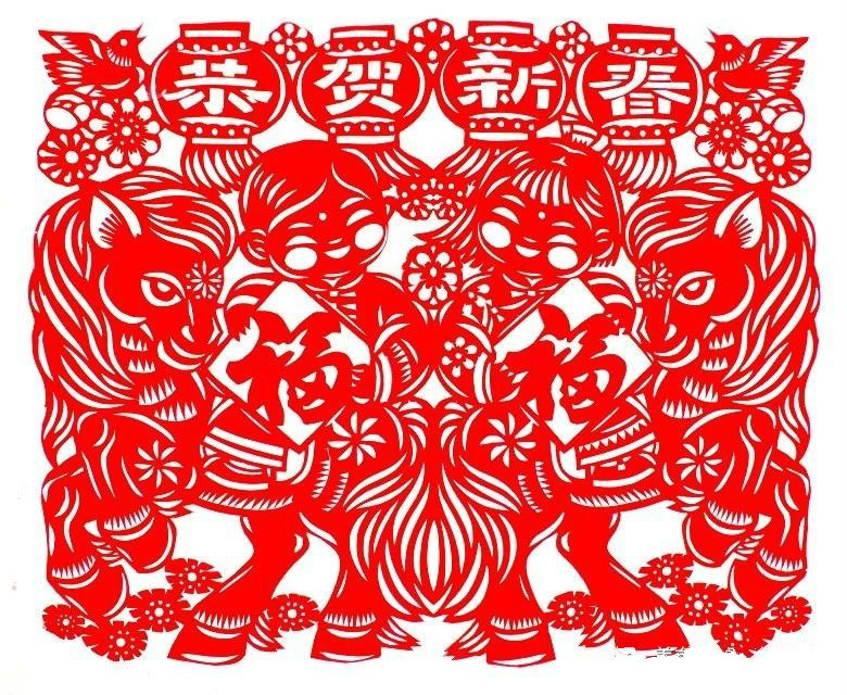 活潑可愛(ài)的小馬駒剪紙圖集(25張)，孫立峰作品