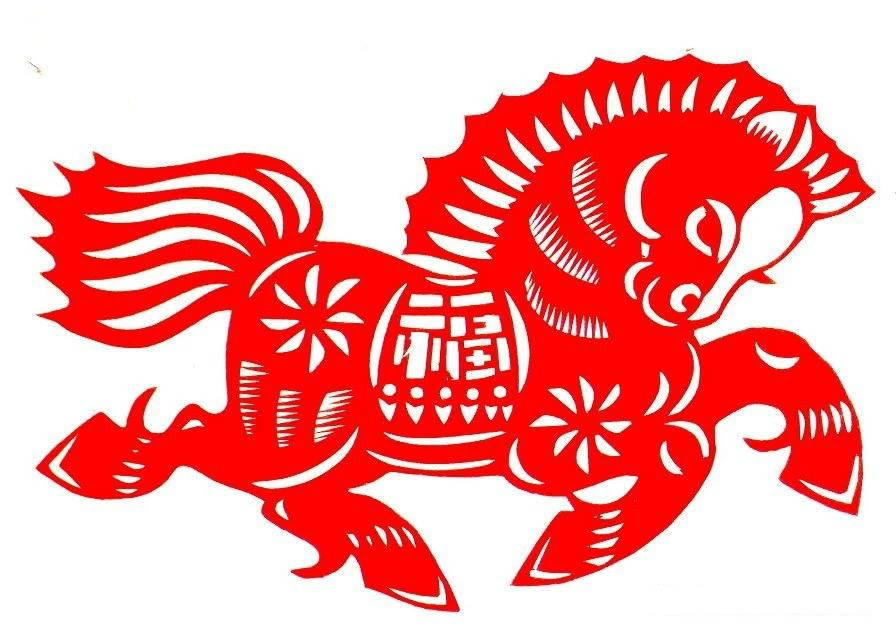 活潑可愛(ài)的小馬駒剪紙圖集(25張)，孫立峰作品