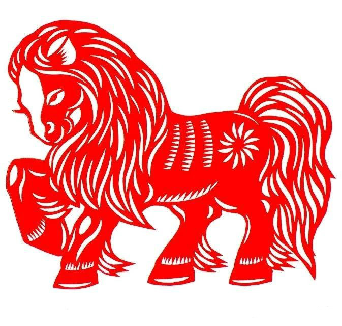 活潑可愛(ài)的小馬駒剪紙圖集(25張)，孫立峰作品