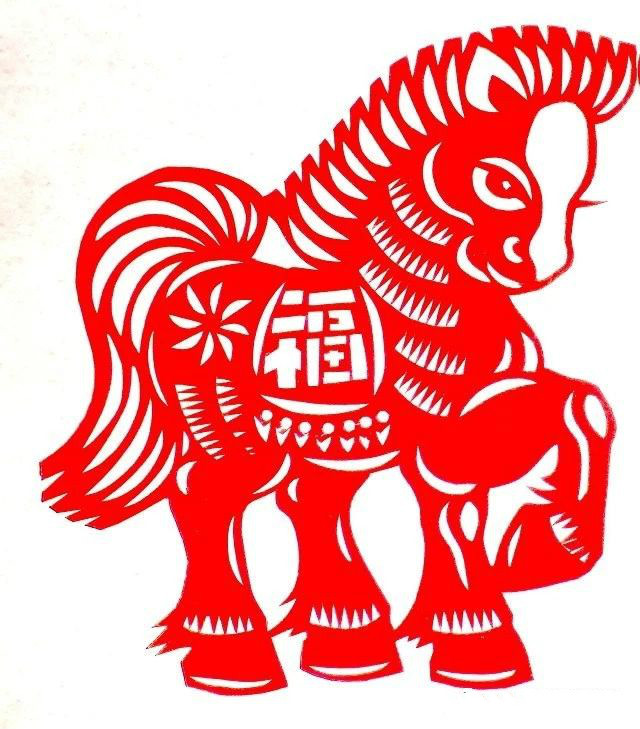 活潑可愛(ài)的小馬駒剪紙圖集(25張)，孫立峰作品