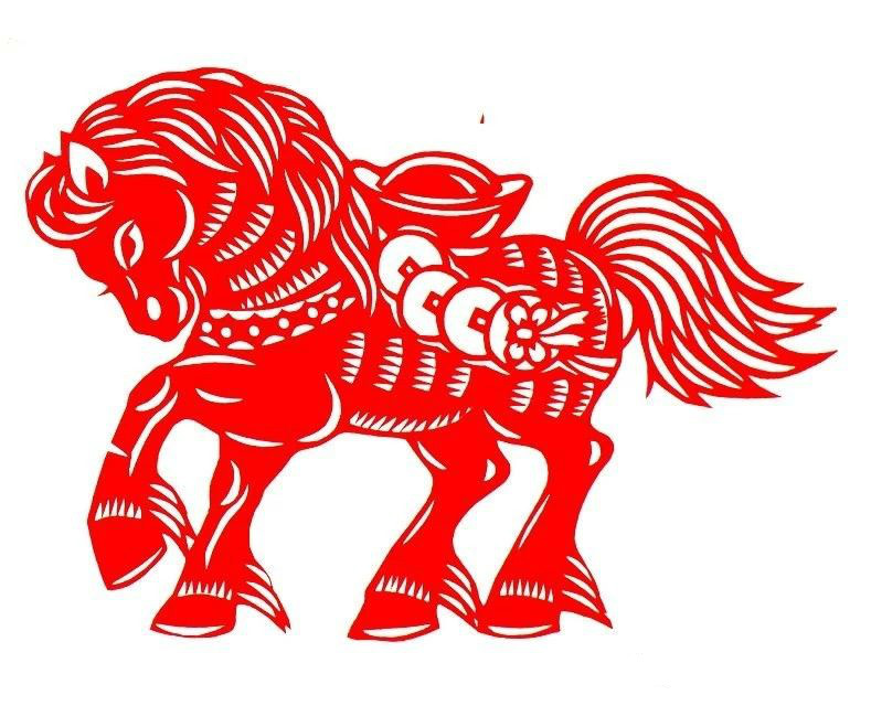 活潑可愛(ài)的小馬駒剪紙圖集(25張)，孫立峰作品