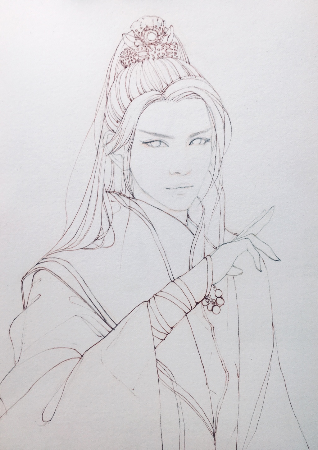 超詳細古風美男上色步驟圖，可收藏做臨摹圖集