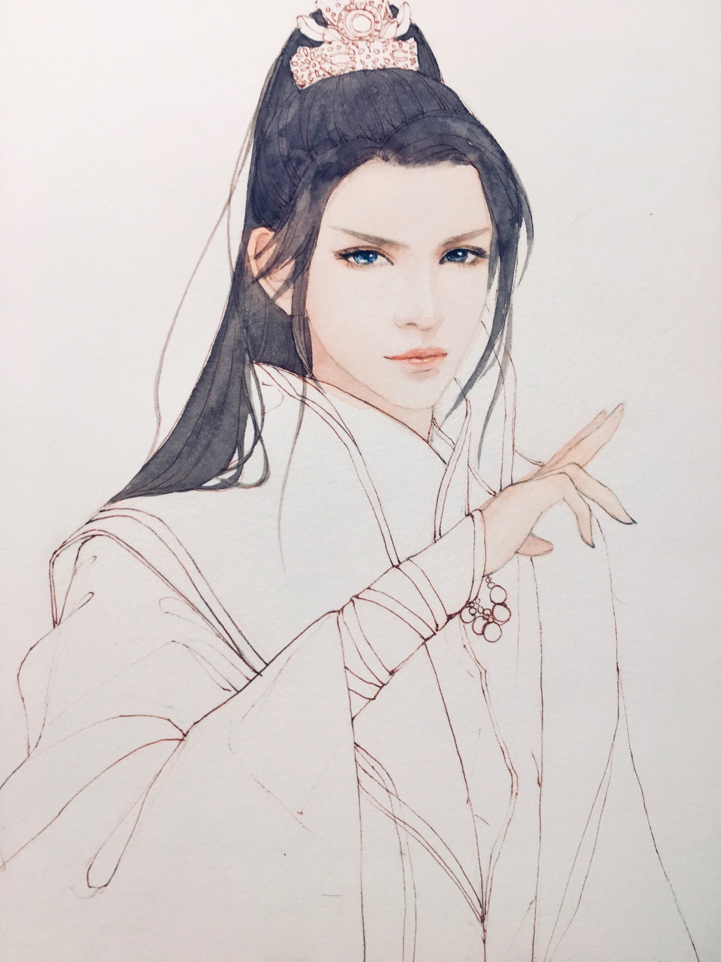 超詳細古風美男上色步驟圖，可收藏做臨摹圖集