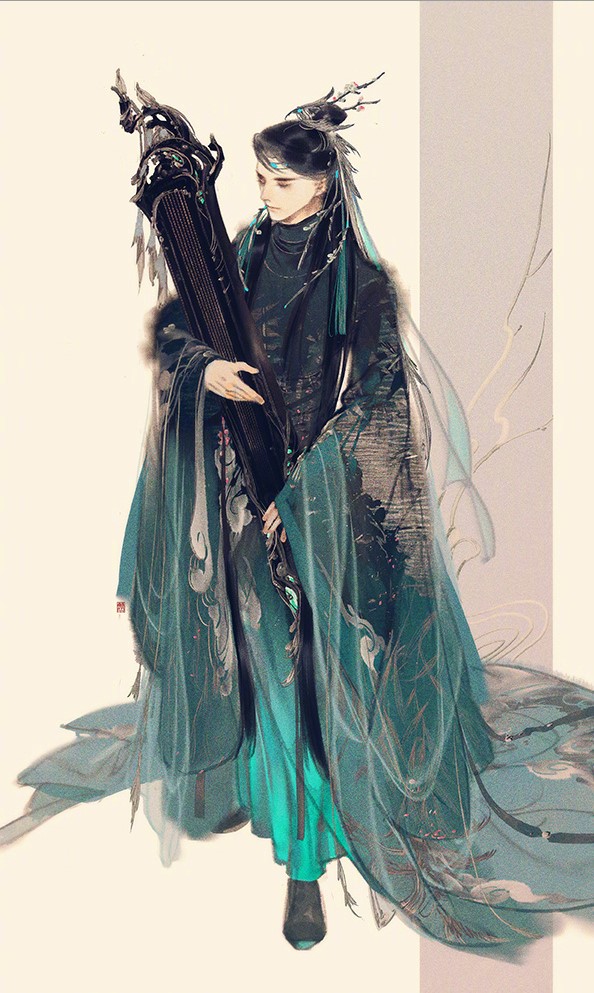 手繪劍三游戲人物成男圖片，超帥美男古風圖集