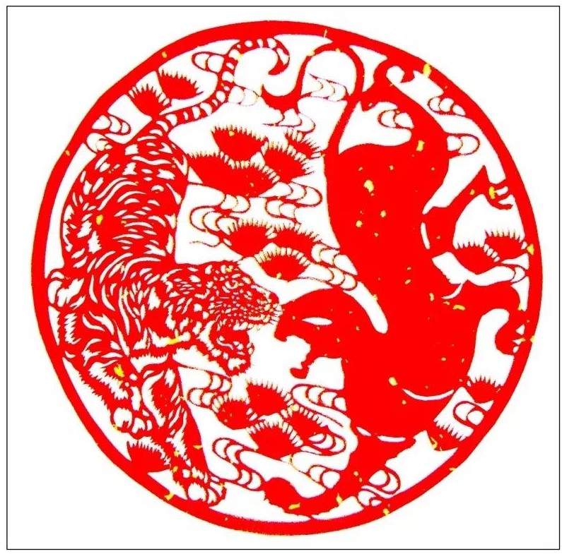 寅——賞“虎”剪紙，23張虎剪紙圖集