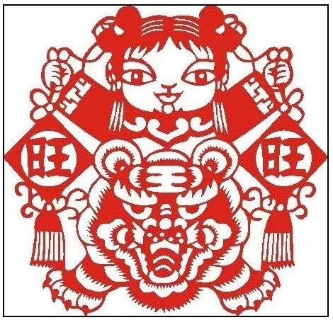 寅——賞“虎”剪紙，23張虎剪紙圖集