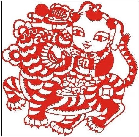 寅——賞“虎”剪紙，23張虎剪紙圖集