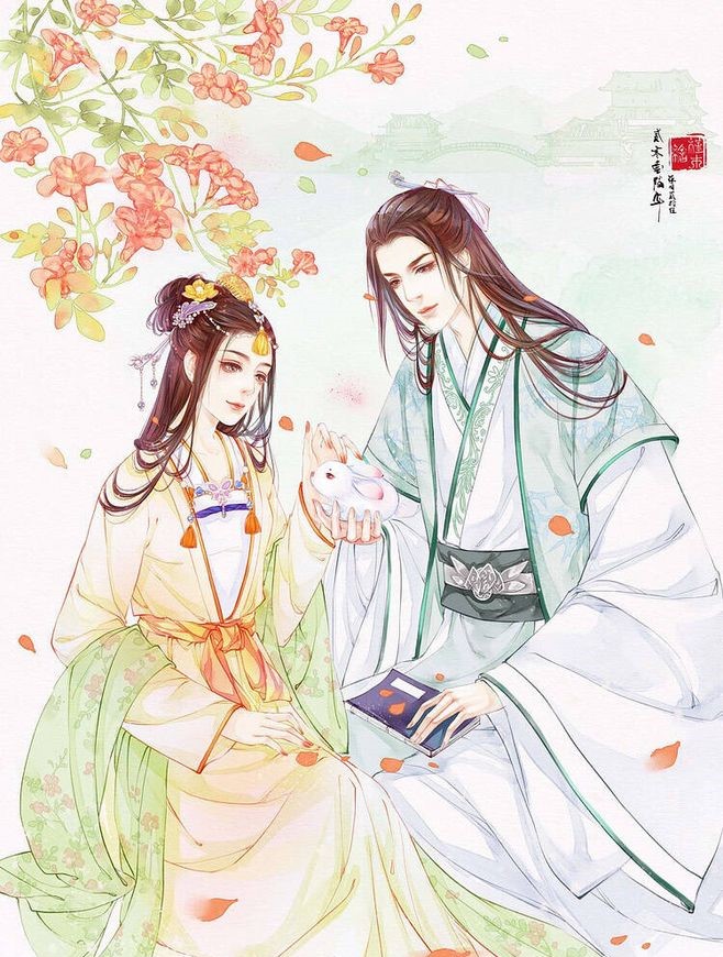 七夕甜蜜古風高清圖集，一組唯美古風情侶圖片