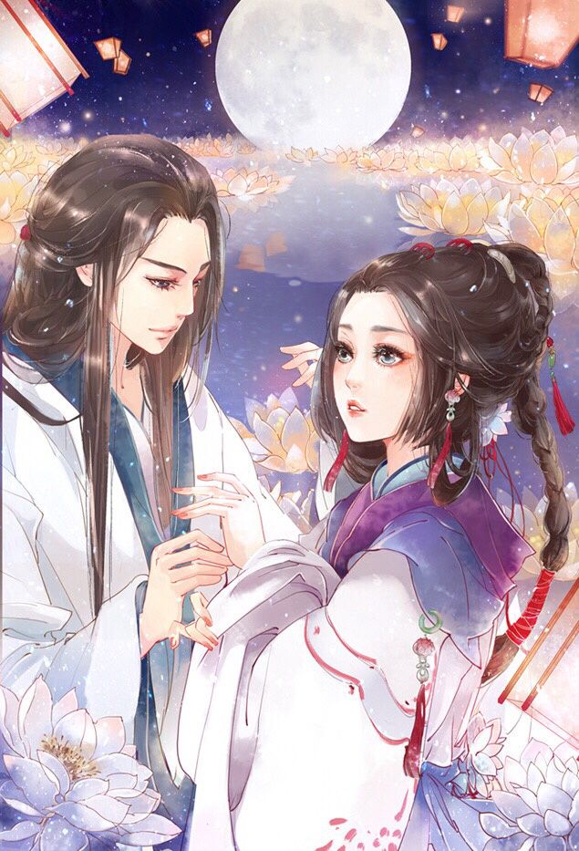 七夕甜蜜古風高清圖集，一組唯美古風情侶圖片