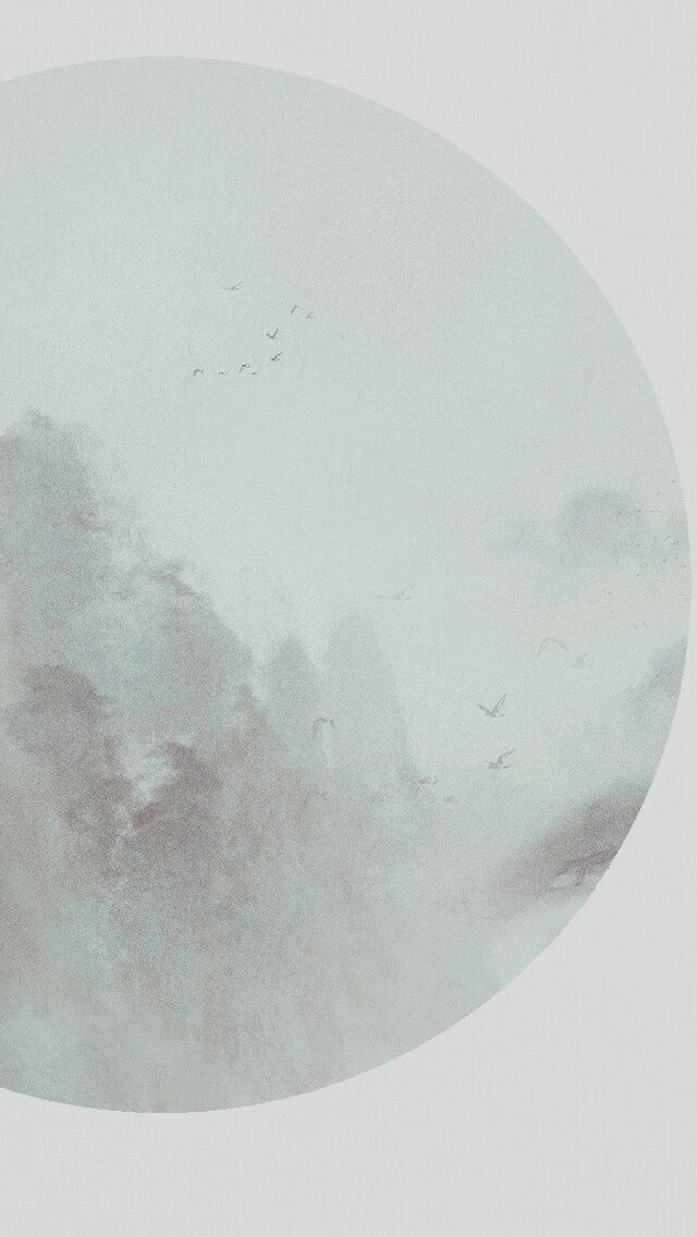 古韻意境之美手機(jī)壁紙，淡雅半圓畫面古風(fēng)圖片