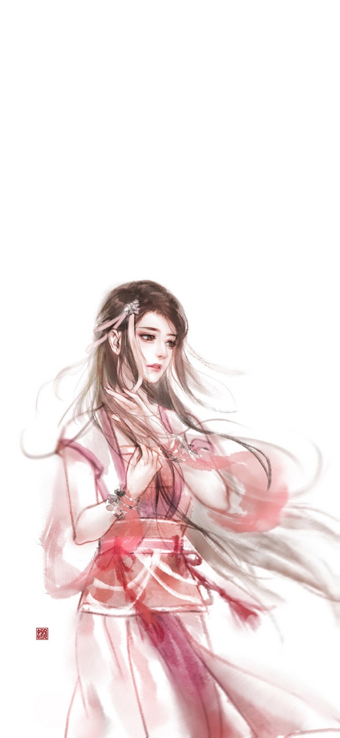 簡(jiǎn)約古風(fēng)女子手機(jī)壁紙圖，唯美古風(fēng)女子圖片