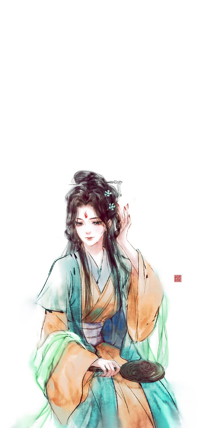 簡(jiǎn)約古風(fēng)女子手機(jī)壁紙圖，唯美古風(fēng)女子圖片