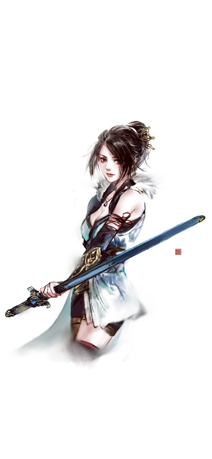 簡(jiǎn)約古風(fēng)女子手機(jī)壁紙圖，唯美古風(fēng)女子圖片