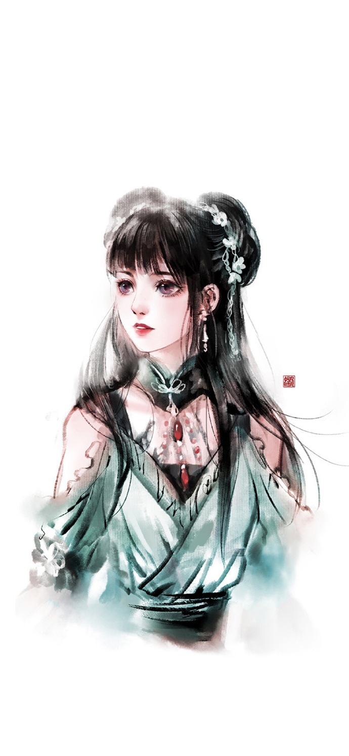簡(jiǎn)約古風(fēng)女子手機(jī)壁紙圖，唯美古風(fēng)女子圖片