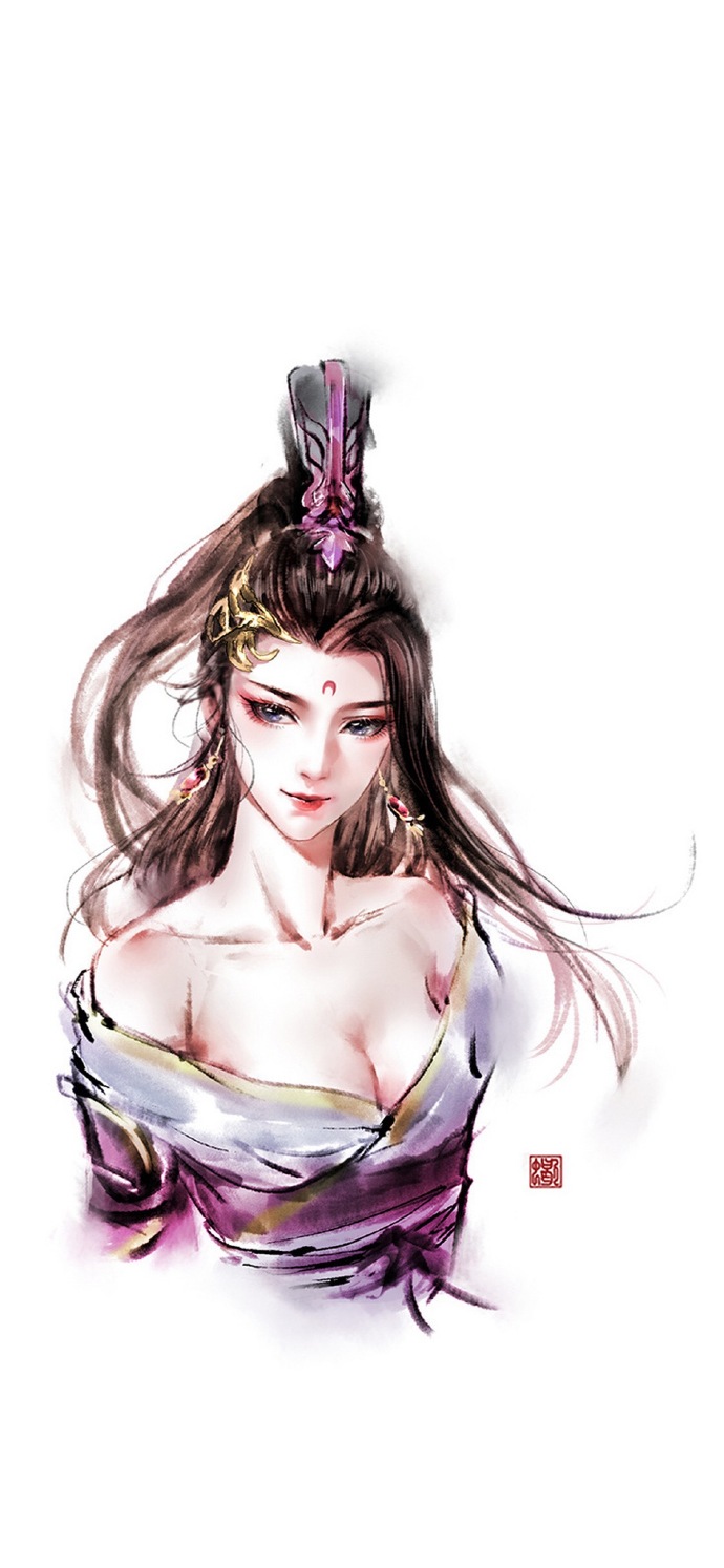 簡(jiǎn)約古風(fēng)女子手機(jī)壁紙圖，唯美古風(fēng)女子圖片