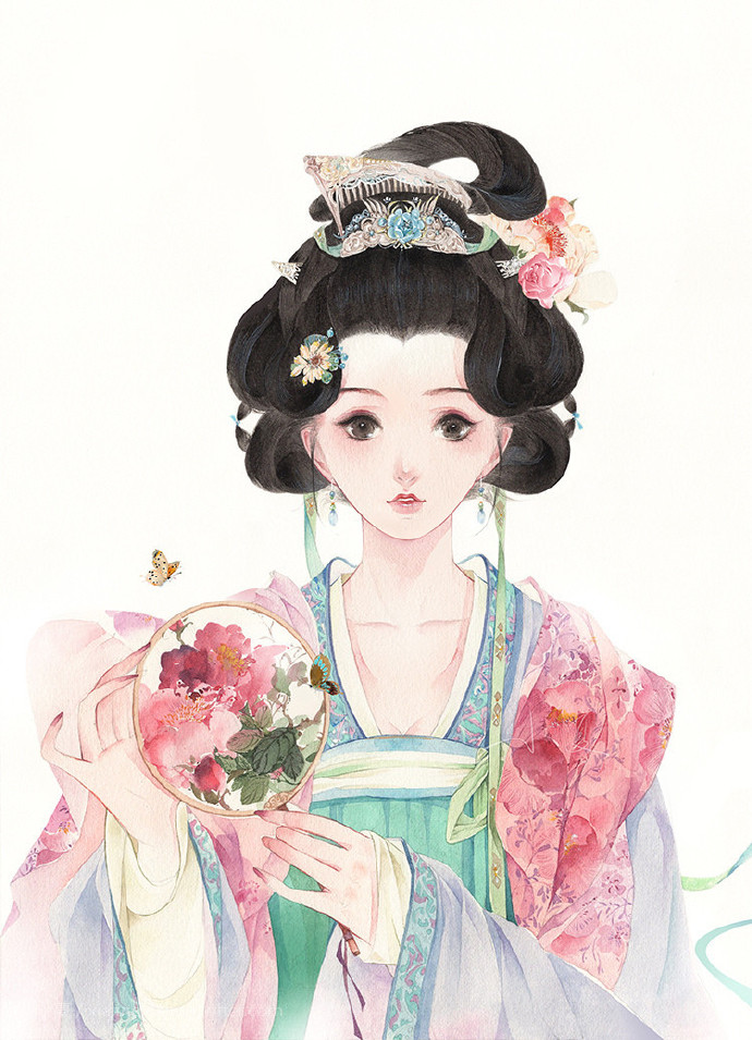 超可愛古風(fēng)女子圖集，唯美萌妹子古風(fēng)圖片