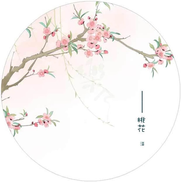 清新植物花卉插畫(huà)，可作頭像的插畫(huà)圖片