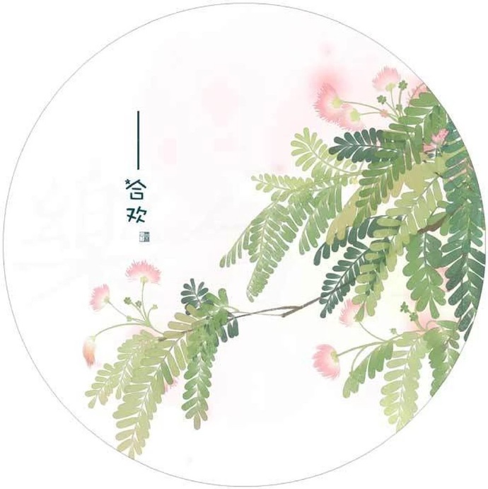 清新植物花卉插畫(huà)，可作頭像的插畫(huà)圖片