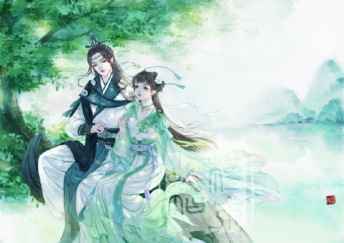 超甜的古風情侶圖集，清新唯美古風圖片（19張）