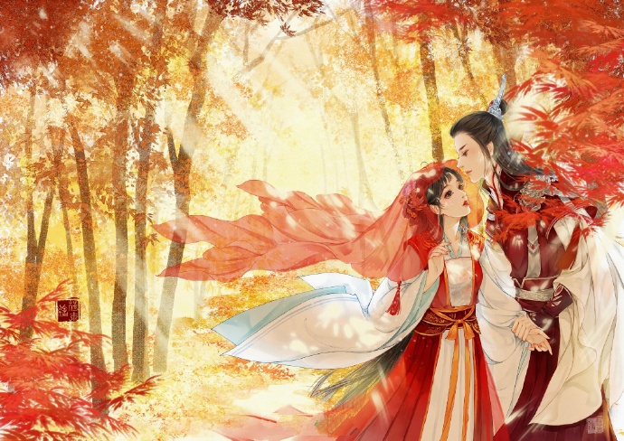 超甜的古風情侶圖集，清新唯美古風圖片（19張）