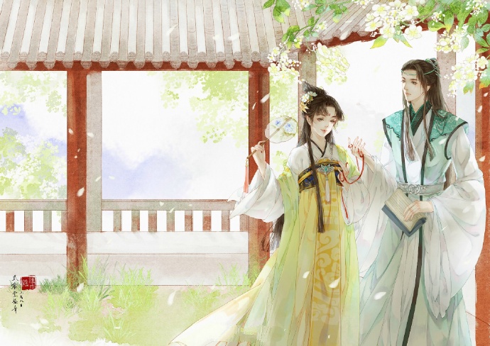 超甜的古風情侶圖集，清新唯美古風圖片（19張）