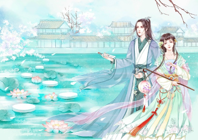 超甜的古風情侶圖集，清新唯美古風圖片（19張）