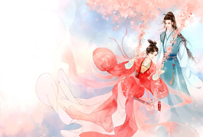 高清古風(fēng)情侶圖集(52張)，超恩愛甜蜜的古風(fēng)圖片