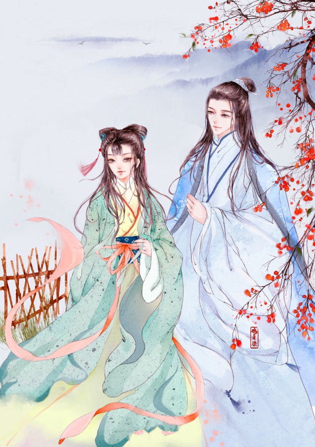 高清古風(fēng)情侶圖集(52張)，超恩愛甜蜜的古風(fēng)圖片