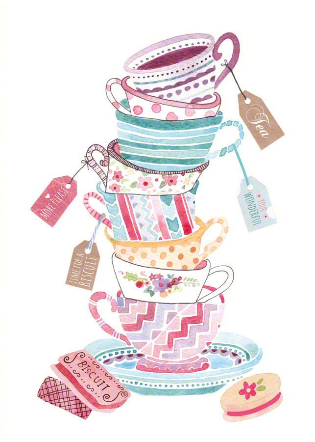 唯美粉色系插畫圖片，充滿少女心的插畫圖集