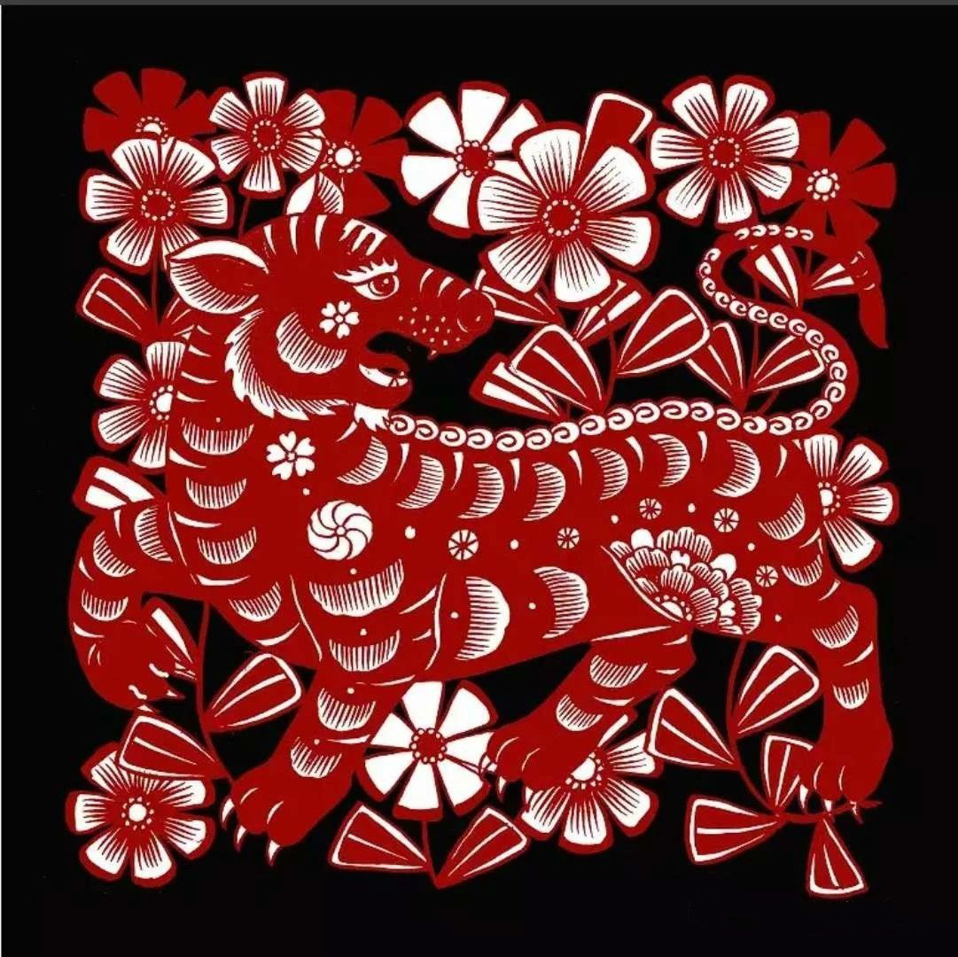 紅與黑的剪紙藝術，曹文峰十二生肖剪紙作品