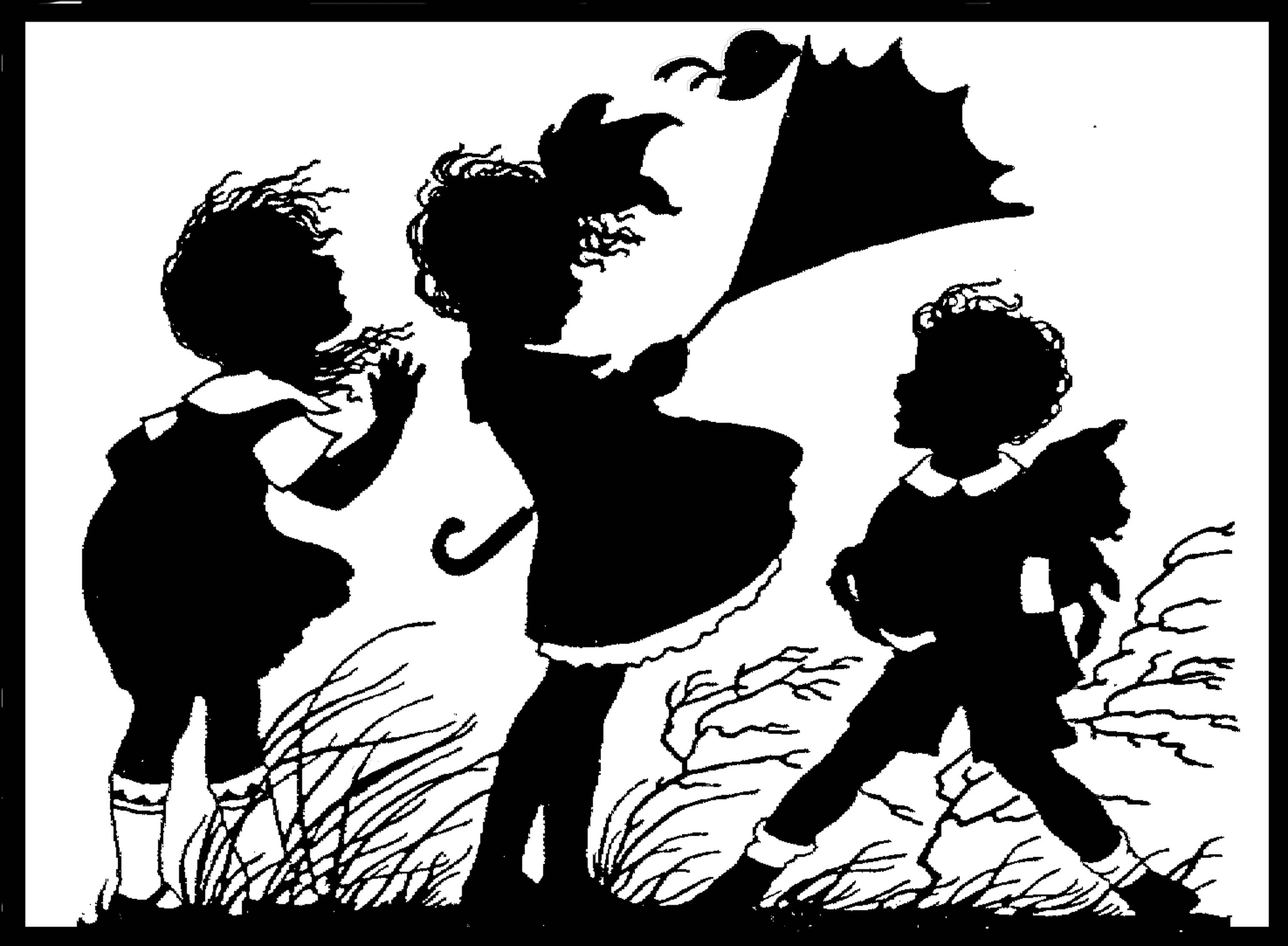 黑白童趣剪紙(26張)，西方剪影作品欣賞